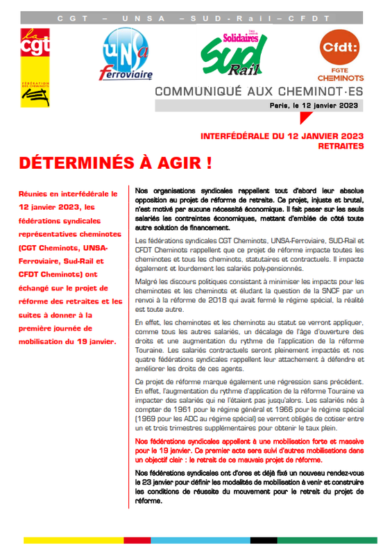 2023 - 01 - 12_communique_unitaire_suite_interfederale_001