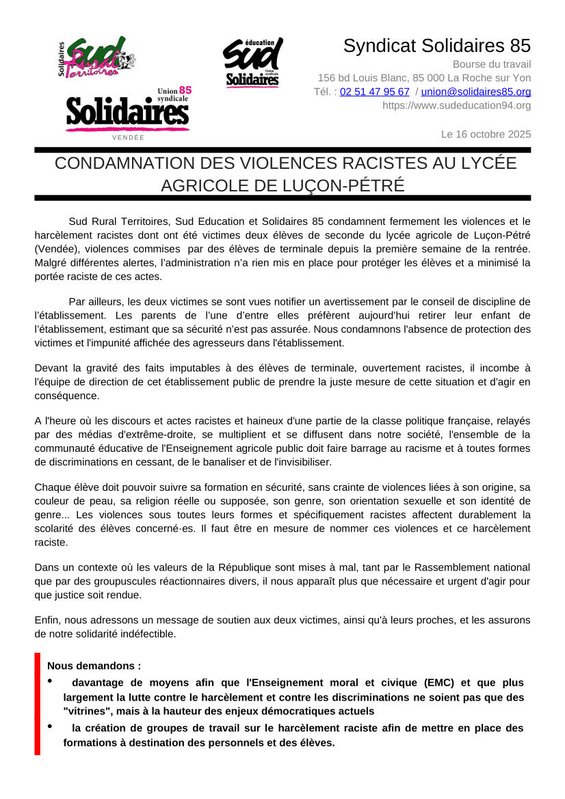 Communique_RacismeLyceePere