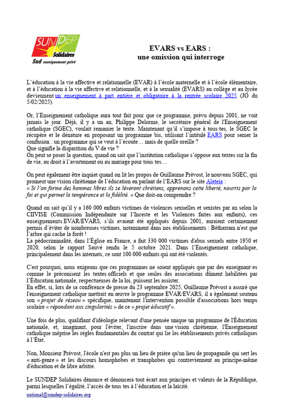 EVARS vs EARS Sundep