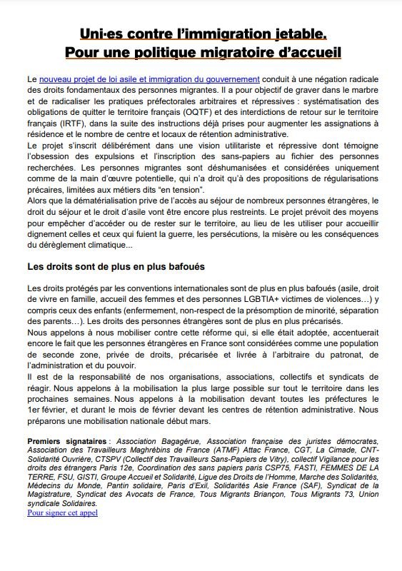 Uni-es contre l'immigration jetable