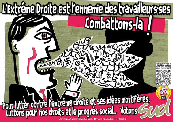 L’Extrême Droite est l’ennemie des travailleur·euse·s. Combattons-la !