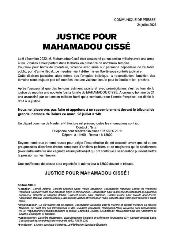 justice pour Mahamadou Ciss├®1024_1