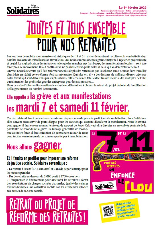 tract 7 et 11 février